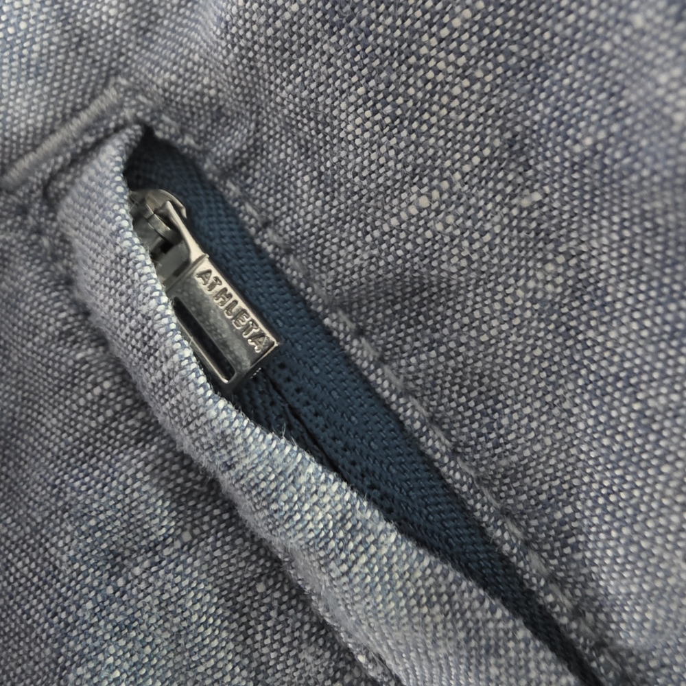 Athleta Retreat Linen Jogger Pants-Chambray Blue-Size 12 Petite 100% Linen - Picture 9 of 14